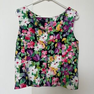 Colorful Floral Blouse Vest